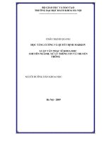 Học tăng cường và quyết định markov 