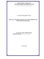 Tiếp cận tập thô xây dựng cây quyết định đa trị trong khai phá dữ liệu 