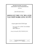 Khảo sát nhu cầu mua sắm tại coop mark long xuyên 