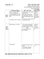 Giáo án tuần 14 nhánh PTGT đường bộ chủ đè Bé thích đi bằng PTGT gì