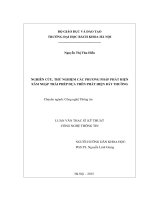 Nghiên cứu thử nghiệm các phương pháp phát hiện xâm nhập trái phép dựa trên phát hiện bất thường 