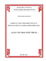 Nghiên cứu tối ưu điều khiển công suất khi tăng cường các trạm lặp MIMO trong cell 