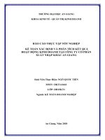 Kế toán xác định và phân tích kết quả hoạt động kinh doanh công ty cổ phần xuất nhập khẩu an giang 
