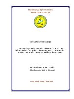 Đo lường mức độ hài lòng của khách hàng về chất lượng dịch vụ của ngân hàng thương mại cổ phần sài gòn chi nhánh an giang 