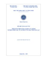 Luận văn Thạc sĩ Vật lý: Tính toán phổ năng lượng của kênh Nơtron phin lọc từ lò phản ứng hạt nhân Đà Lạt