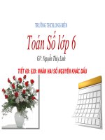 Tiết 60.Nhân hai số nguyên khác dấu.