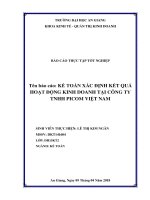 Kế toán xác định kết quả hoạt động kinh doanh tại công ty TNHH picom việt nam 