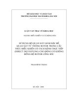 Sử dụng bộ quan sát giảm bậc để quan sát từ thông rotor trong cấu trúc điều khiển có tách kênh trực tiếp direct decoupling cho động cơ không đồng bộ rotor lồng sóc 