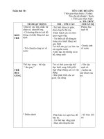 Giáo án tuần 30 mùa hè đến rồi chủ đề nhánh: nước