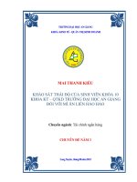 Khảo sát thái độ của sinh viên khóa 10 khoa kinh tế QTKD trường đại học an giang đối với mì ăn liền hảo hảo 