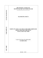 Nghiên cứu nâng cao chất lượng điều khiển bám trong trạm phát điện dùng năng lượng mặt trời 