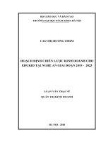 Hoạch định chiến lược kinh doanh cho Udukid tại Nghệ An giai đoạn 2019 2023