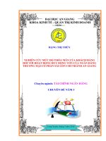 Nghiên cứu mức độ thỏa mãn của khách hàng đối với hoạt động huy động vốn của ngân hàng thương mại cổ phần sài gõn chi nhánh an giang 