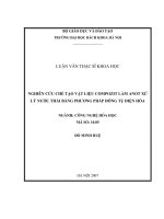 Nghiên cứu chế tạo vật liệu compozit làm anot xử lý nước thải bằng phương pháp đông tụ điện hoá 