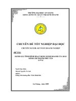 Đánh giá tình hình hoạt động kinh doanh của bảo minh chi nhánh phú tân 