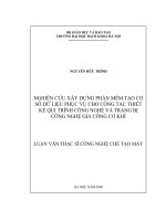 Nghiên cứu xây dựng phần mềm tạo cơ sở dữ liệu phục vụ cho công tác thiết kế qui trình công nghệ và trang bị công nghệ gia công cơ khí 