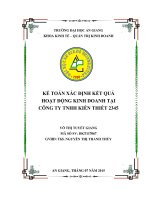 Kế toán xác định kết quả hoạt động kinh doang tại công ty TNHH kiến thiết 2345 