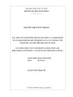Các nhân tố ảnh hưởng đến sự hài lòng và ý định hành vi của khách hàng đối với dịch vụ của các trung tâm chăm sóc sắc đẹp trên địa bàn tp  HCM