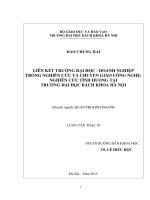 Liên kết trường Đại học Doanh nghiệp trong nghiên cứu và chuyển giao công nghệ nghiên cứu tình huống tại trường Đại học Bách khoa Hà Nội