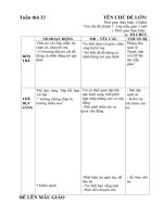 Giáo án tuần 33 nhánh bé lên 3 tuổi chủ đề bé lên mẫu giáo