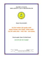 Dự án thành lập quán café mang phong cách biển sóng biển tại ấp long hòa phú tân an giang 