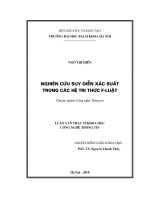 Nghiên cứu suy diễn xác suất trong các hệ trị thức FLuật 