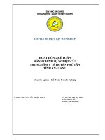 Hoạt động kế toán hành chính sự nghiệp của trung tâm y tế huyện phú tân tỉnh an giang 