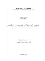 Nghiên cứu phương pháp và xây dựng bài đo kiểm tra router MPLS trong mạng NGN của VNPT 