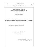 Các phương pháp mã hóa thoại trong các bộ vocoder 