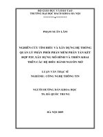 Nghiên cứu tìm hiểu và xây dựng hệ thống quản lý phân phối phần mềm phân tán kết hợp p2p xây dựng mô hình và triển khai trên các hệ điều hành nguồn mở 