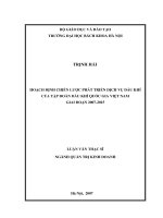 Hoạch định chiến lược phát triển dịch vụ dầu khí của Tập đoàn dầu khí quốc gia Việt Nam giai đoạn 2007 2015