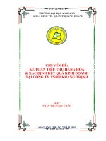Kế toán tiêu thụ hàng hóa và xác định kết quả kinh doanh tại công ty TNHH khang thịnh 