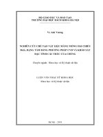 Nghiên cứu chế tạo vật liệu màng mỏng hai chiều mos2 dạng tấm bằng phương pháp CVD và khảo sát đặc tính cấu trúc của chúng 