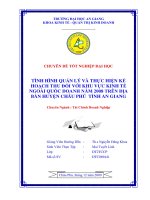 Tình hình quản lý và thực hiện kế hoạch thu đối với khu vực kinh tế ngoài quốc doanh năm 2008 trên địa bàn huyện châu phú tỉnh an giang 