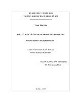 Học từ điển và ứng dụng trong phân loại ảnh 