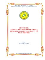 Kế toán xác định kết quả hoạt động kinh doanh tại công ty cổ phần hiệp phú 