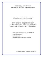 Báo cáo về hoạt động của nhân viên kinh doanh tại trung tâm kinh doanh VNPT an giang 