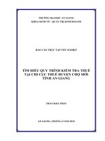 Tìm hiểu quy trình kiểm tra thuế tại chi cục thuế huyện chợ mới tỉnh an giang 