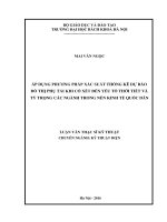 Áp dụng phương pháp xác suất thống kê dự báo đồ thị phụ tải khi có xét đến yếu tố thời tiết và tỷ trọng các ngành trong nền kinh tế quốc dân 