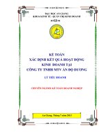 Kế toán xác định kết quả hoạt động kinh doanh tại công ty TNHH MTV ấn độ dương 
