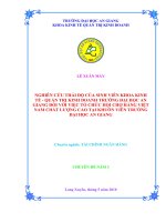 Nghiên cứu thái độ của sinh viên khoa kinh tế quản trị kinh doanh trường đại học an giang đối với việc tổ chức hội chợ hàng việt nam chất lượng cao tại khuôn viên trường đại học an giang 