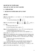 BỘ đề ôn THI TUYỂN SINH 