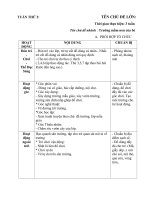 giáo án tuần 2. Chủ đề: trường mầm non. Nhánh: trường mầm non của bé