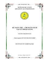 Kế toán thu chi ngân sách tại xã thoại giang 