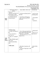 giáo án tuần 26 chủ đề phương tiện giao thông nhánh 2 PTGT đường bộ