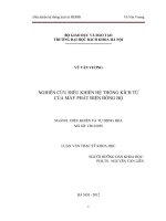 Nghiên cứu điều khiển hệ thống kích từ của máy phát điện đồng bộ 