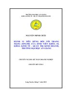 Hành vi tiêu dùng đối với trang mạng ZINGME của sinh viên khóa 10 khoa kinh tế QTKD trường đại học an giang 