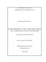 Hệ thống điều khiển véc tơ động cơ không đồng bộ không dùng cảm biến tốc độ làm việc ở vùng tốc độ thấp 