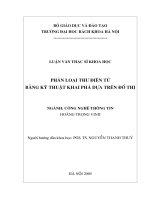 Phân loại thư điện tử bằng kỹ thuật khai phá dựa trên đồ thị 