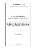Hệ thống cáp quang biển trục bắc nam thiết kế hệ thống quản lý mạng cho hệ thống cáp quang biển trục bắc nam 